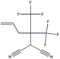 [1,1-Bis(trifluoromethyl)-3-butenyl]malononitrile Struktur