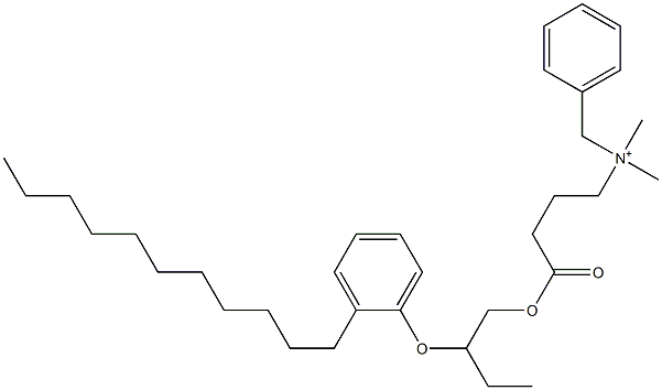 N,N-Dimethyl-N-benzyl-N-[3-[[2-(2-undecylphenyloxy)butyl]oxycarbonyl]propyl]aminium Struktur