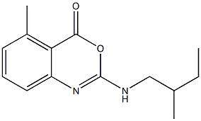 2-(2-Methylbutyl)amino-5-methyl-4H-3,1-benzoxazin-4-one Struktur