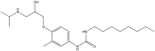 1-Octyl-3-[3-methyl-4-[2-hydroxy-3-[isopropylamino]propoxy]phenyl]urea Struktur