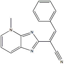 2-[4-Methyl-4H-imidazo[4,5-b]pyridin-2-yl]-3-phenylpropenenitrile Struktur