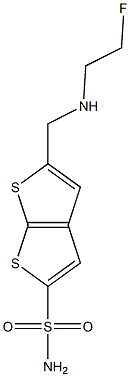 5-[(2-Fluoroethylamino)methyl]thieno[2,3-b]thiophene-2-sulfonamide Struktur