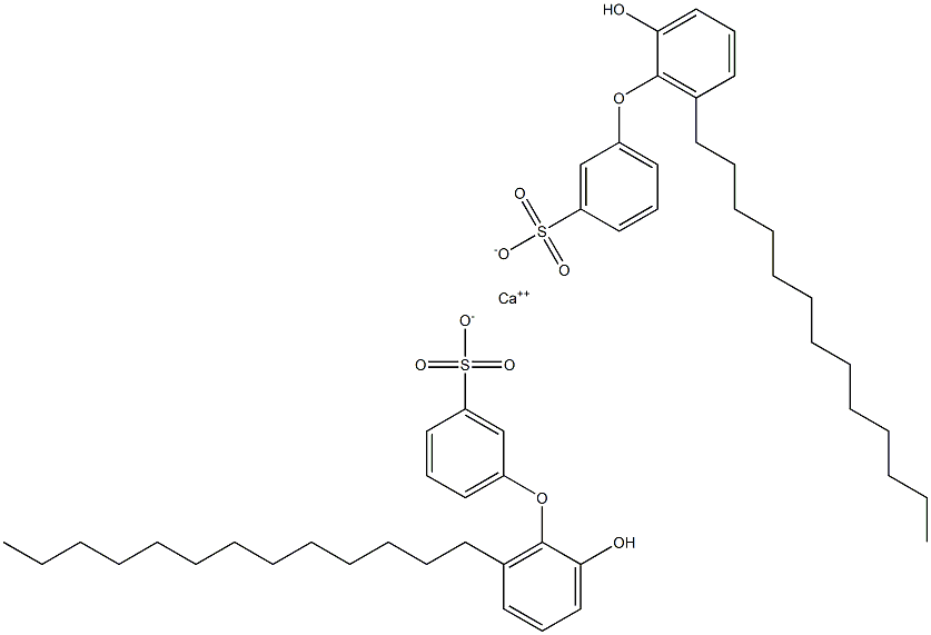 Bis(2'-hydroxy-6'-tridecyl[oxybisbenzene]-3-sulfonic acid)calcium salt Struktur