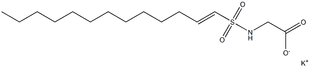 N-(1-Tridecenylsulfonyl)glycine potassium salt Struktur