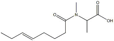 2-[N-Methyl-N-(5-octenoyl)amino]propionic acid Struktur