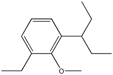 1-Methoxy-2-ethyl-6-(1-ethylpropyl)benzene Struktur