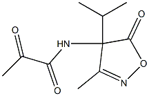 3-Methyl-4-isopropyl-4-[(1,2-dioxopropyl)amino]isoxazol-5(4H)-one Struktur