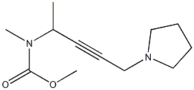 N-Methyl-N-[1-methyl-4-(1-pyrrolidinyl)-2-butynyl]carbamic acid methyl ester Struktur