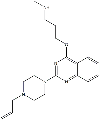 4-[3-(Methylamino)propoxy]-2-[4-(2-propenyl)piperazino]quinazoline Struktur