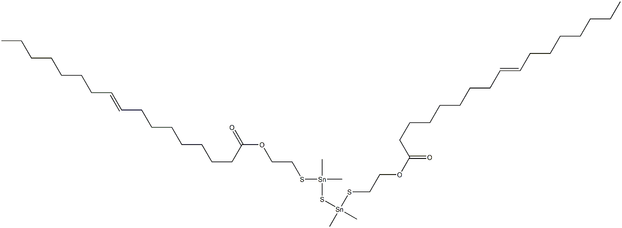 Bis[dimethyl[[2-(8-hexadecenylcarbonyloxy)ethyl]thio]stannyl] sulfide Struktur