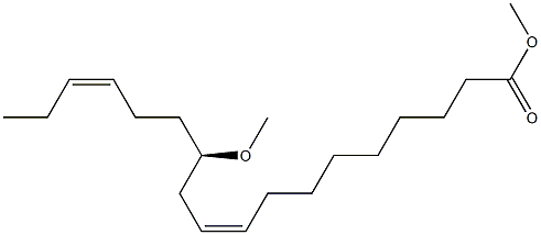 [9Z,15Z,R,(+)]-12-Methoxy-9,15-octadecadienoic acid methyl ester Struktur