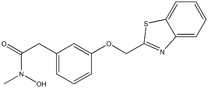 [3-(2-Benzothiazolylmethoxy)phenyl]acetohydroxamic acid methyl ester Struktur