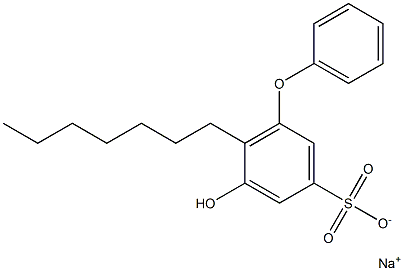 5-Hydroxy-6-heptyl[oxybisbenzene]-3-sulfonic acid sodium salt Struktur