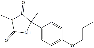 3,5-Dimethyl-5-(4-propoxyphenyl)hydantoin Struktur