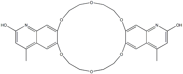 4,14-Dimethyl-7,8,10,11,20,21,23,24-octahydro-1,17-diazadinaphtho[2,3-b:2',3'-k][1,4,7,10,13,16]hexaoxacyclooctadecin-2,16-diol Struktur