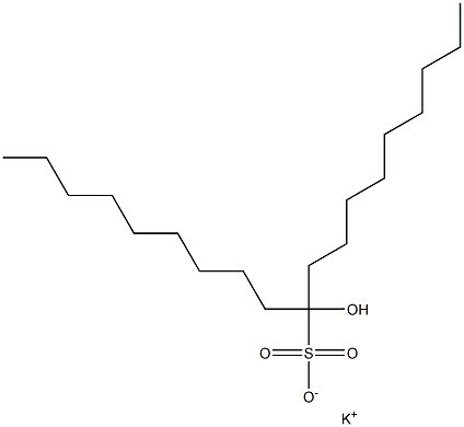 10-Hydroxynonadecane-10-sulfonic acid potassium salt Struktur