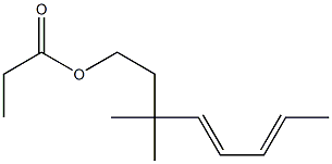 Propionic acid 3,3-dimethyl-4,6-octadienyl ester Struktur