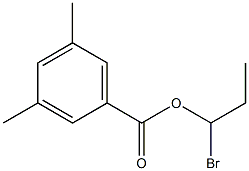 3,5-Dimethylbenzenecarboxylic acid 1-bromopropyl ester Struktur