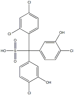 (2,4-Dichlorophenyl)bis(4-chloro-3-hydroxyphenyl)methanesulfonic acid Struktur