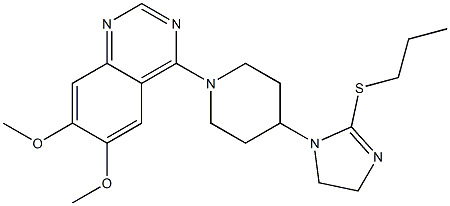 1-[1-(6,7-Dimethoxyquinazolin-4-yl)piperidin-4-yl]-2-(propylthio)-2-imidazoline Struktur