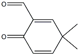 6-Oxo-3,3-dimethyl-1,4-cyclohexadiene-1-carbaldehyde Struktur