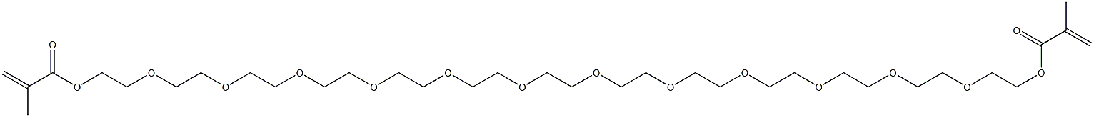 3,6,9,12,15,18,21,24,27,30,33,36-Dodecaoxaoctatriacontane-1,38-diol dimethacrylate Struktur