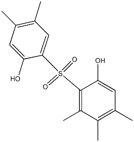 2,2'-Dihydroxy-4,4',5,5',6-pentamethyl[sulfonylbisbenzene] Struktur