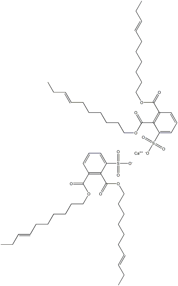 Bis[2,3-di(7-decenyloxycarbonyl)benzenesulfonic acid]calcium salt Struktur