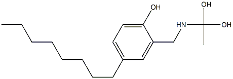 2-[(1,1-Dihydroxyethyl)aminomethyl]-4-octylphenol Struktur