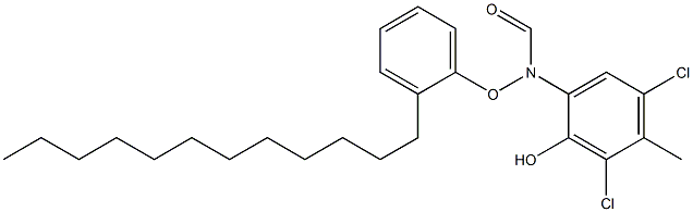 2-(2-Dodecylphenoxyformylamino)-4,6-dichloro-5-methylphenol Struktur