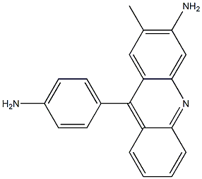 9-(4-Aminophenyl)-2-methyl-3-acridinamine Struktur