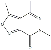 3,4,6-Trimethylisoxazolo[3,4-d]pyridazin-7(6H)-one Struktur