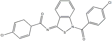 1-(p-Chlorobenzoyl)-3(1H)-(p-chlorobenzoyl)imino-2,1-benzisothiazole Struktur