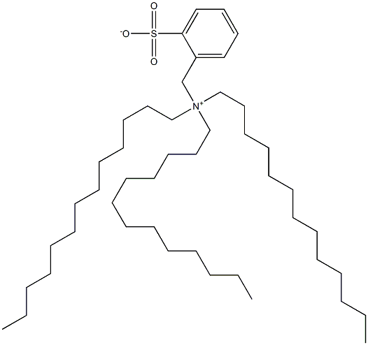 N,N,N-Tristridecyl-2-sulfonatobenzenemethanaminium Struktur