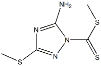 5-Amino-3-(methylthio)-1H-1,2,4-triazole-1-dithiocarboxylic acid methyl ester Struktur