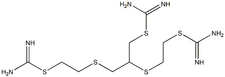 1,8-Bis(amidinothio)-5-[(amidinothio)methyl]-3,6-dithiaoctane Struktur