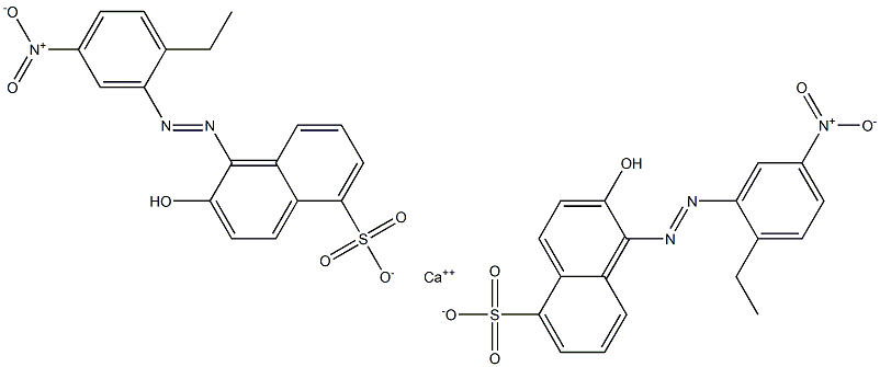 Bis[1-[(2-ethyl-5-nitrophenyl)azo]-2-hydroxy-5-naphthalenesulfonic acid]calcium salt Struktur