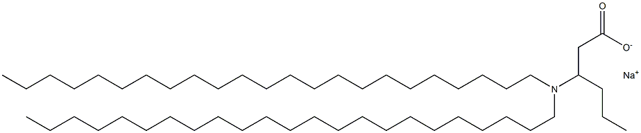 3-(Ditricosylamino)hexanoic acid sodium salt Struktur