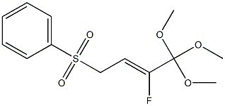 (Z)-3-Fluoro-4,4,4-trimethoxy-2-butenyl(phenyl) sulfone Struktur