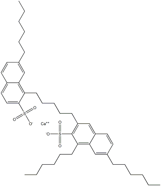 Bis(1,7-dihexyl-2-naphthalenesulfonic acid)calcium salt Struktur