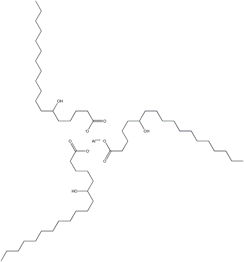 Tris(6-hydroxyoctadecanoic acid)aluminum salt Struktur