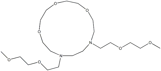 N,N'-Bis[2-(2-methoxyethoxy)ethyl]-N,N'-(3,6,9-trioxaundecane-1,11-diyl)ethane-1,2-diamine Struktur