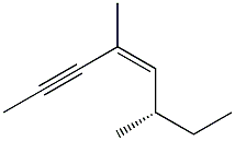 (4Z,6S)-4,6-Dimethyl-4-octen-2-yne Struktur