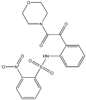 2-Nitro-N-[2-[(morpholinocarbonyl)carbonyl]phenyl]benzenesulfonamide Struktur