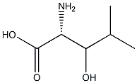 (2R)-3-Hydroxy-2-amino-4-methylpentanoic acid Struktur