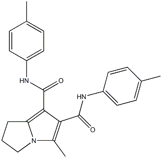 6,7-Dihydro-3-methyl-N,N'-bis(4-methylphenyl)-5H-pyrrolizine-1,2-dicarboxamide Struktur