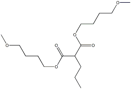 Propylmalonic acid bis(4-methoxybutyl) ester Struktur