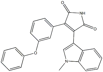 3-(1-Methyl-1H-indol-3-yl)-4-(3-phenoxyphenyl)-1H-pyrrole-2,5-dione Struktur