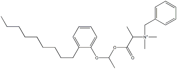 N,N-Dimethyl-N-benzyl-N-[1-[[1-(2-nonylphenyloxy)ethyl]oxycarbonyl]ethyl]aminium Struktur