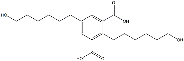 2,5-Bis(6-hydroxyhexyl)isophthalic acid Struktur